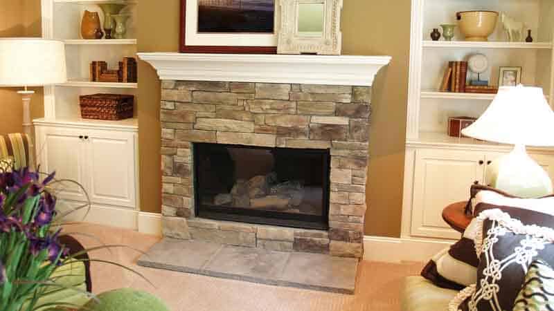 gas fireplace in home